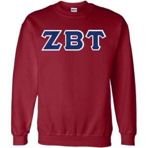 Zeta Beta Tau Lettered Crewneck(Maroon)