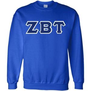 Zeta Beta Tau Lettered Crewneck(Royal Blue)