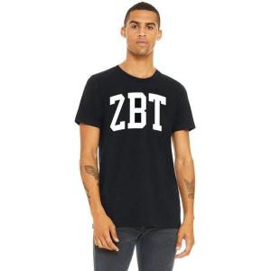 Zeta Beta Tau ZBT Arched Greek Letter T-Shirt(Black)