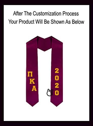 imageCustom Pi Kappa Alpha PIKE Greek Diagonal Lettered Graduation Sash Stole with YearGold