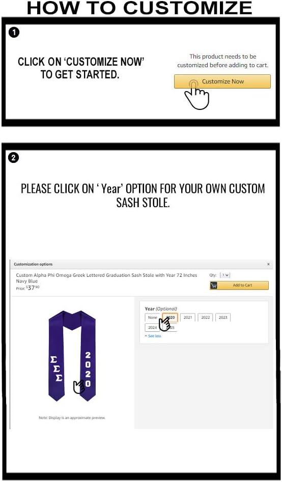 imageCustom Sigma Sigma Sigma Greek Diagonal Lettered Graduation Sash Stole with YearPurple