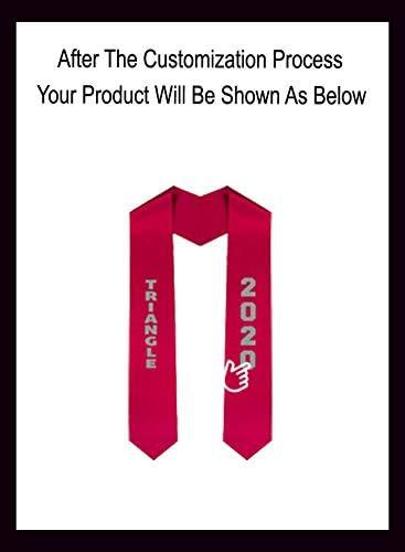 imageCustom Triangle Greek Lettered Graduation Sash Stole with YearRed