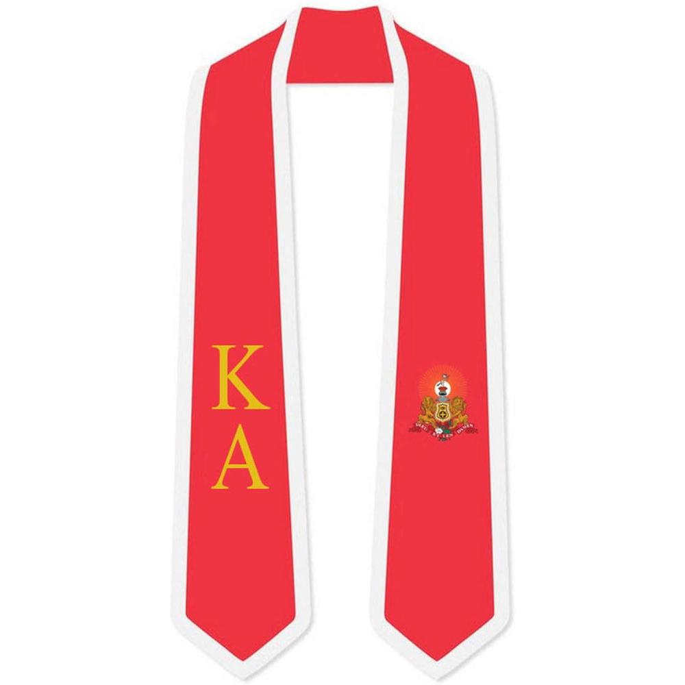 imageKappa Alpha Greek 2 Tone Lettered Graduation Sash StoleRed WWhite Trim