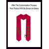 Custom Alpha Chi Omega Greek Diagonal Lettered Graduation Sash Stole with Year(Red)