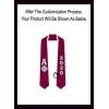 Custom Alpha Phi Greek 2 Tone Lettered Graduation Sash Stole w/Year(Maroon W/White Trim)