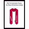 Custom Alpha Sigma Alpha ASA Greek Diagonal Lettered Graduation Sash Stole with Year(Red)