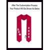 Custom Alpha Sigma Phi Greek Diagonal Lettered Graduation Sash Stole with Year(Red)