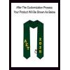 Custom Alpha Sigma Tau AST Greek Diagonal Lettered Graduation Sash Stole with Year(Forest Green)