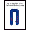 Custom Chi Phi Greek Diagonal Lettered Graduation Sash Stole with Year(Royal Blue)