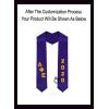 Custom Delta Phi Epsilon DPHIE Greek Diagonal Lettered Graduation Sash Stole with Year(Purple)