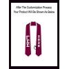 Custom Gamma Sigma Sigma Greek 2 Tone Lettered Graduation Sash Stole w/Year(Maroon W/White Trim)