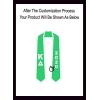 Custom Kappa Delta Greek 2 Tone Lettered Graduation Sash Stole w/Year(Kelly Green W/White Trim)