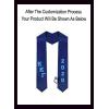 Custom Kappa Kappa Gamma Greek Diagonal Lettered Graduation Sash Stole with Year(Navy Blue)