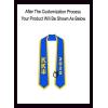 Custom Kappa Kappa Psi Greek 2 Tone Lettered Graduation Sash Stole w/Year(Royal W/Athletic Gold Trim)