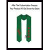 Custom Kappa Sigma Greek Diagonal Lettered Graduation Sash Stole with Year(Kelly Green)