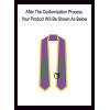 Custom Lambda Chi Alpha Greek 2 Tone Lettered Graduation Sash Stole w/Year(Purple W/Athletic Gold Trim)