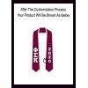 Custom Phi Sigma Kappa Greek 2 Tone Lettered Graduation Sash Stole w/Year(Maroon W/White Trim)