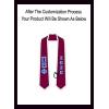 Custom Pi Beta Phi Greek 2 Tone Lettered Graduation Sash Stole w/Year(Maroon W/White Trim)