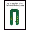Custom Sigma Alpha Greek Diagonal Lettered Graduation Sash Stole with Year(Kelly Green)