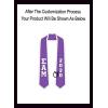 Custom Sigma Alpha Mu Greek 2 Tone Lettered Graduation Sash Stole w/Year(Purple W/White Trim)