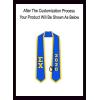 Custom Sigma Chi Greek 2 Tone Lettered Graduation Sash Stole w/Year(Royal W/Athletic Gold Trim)
