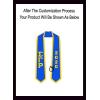 Custom Sigma Gamma Rho Greek 2 Tone Lettered Graduation Sash Stole w/Year(Royal W/Athletic Gold Trim)
