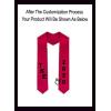 Custom Tau Kappa Epsilon TKE Greek Diagonal Lettered Graduation Sash Stole with Year(Red)