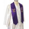 Express Design Group Omega Psi Phi Embroidered Graduation Sash Stole Purple