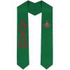 Alpha Chi Omega Greek Lettered Graduation Sash Stole With Crest(Hunter Green)