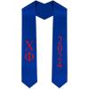 Custom Chi Phi Greek Lettered Graduation Sash Stole with Year(Royal Blue)