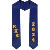 Custom Kappa Kappa Psi Greek Diagonal Lettered Graduation Sash Stole with Year(Navy Blue)