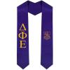 Delta Phi Epsilon DPHIE Greek Lettered Graduation Sash Stole With Crest(Purple)