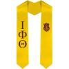 Iota Phi Theta Greek Lettered Graduation Sash Stole With Crest(Gold)