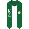Kappa Delta Greek Lettered Graduation Sash Stole With Crest(Hunter Green)