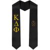 Kappa Delta Phi Greek Lettered Graduation Sash Stole with Crest(Black)