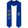 Theta Phi Alpha Greek Lettered Graduation Sash Stole with Crest(Royal Blue)