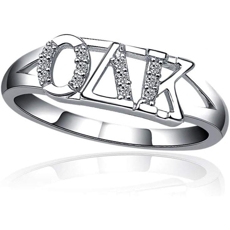 imageGreekgear Omicron Delta Kappa Horizontal Silver Ring