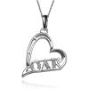 Greekgear Omicron Delta Kappa Heart Shape Silver Lavalier