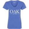 Omicron Delta Kappa Custom V-Neck T-Shirt(Flo Blue)