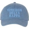 Omicron Delta Kappa Pigment Dyed Baseball Cap(Denim W/Light Blue Thread Color)