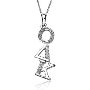Greekgear Omicron Delta Kappa Diagonal Silver Lavalier