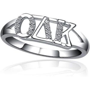 Greekgear Omicron Delta Kappa Horizontal Silver Ring