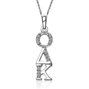 Greekgear Omicron Delta Kappa Vertical Silver Lavalier