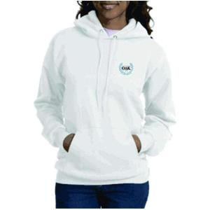 Omicron Delta Kappa Patch Crest Hooded Sweatshirt(White)