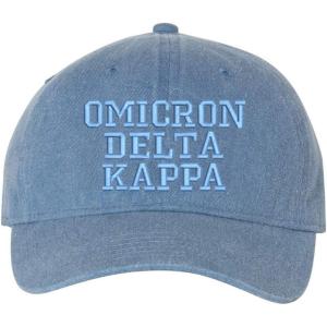 Omicron Delta Kappa Pigment Dyed Baseball Cap(Denim W/Light Blue Thread Color)