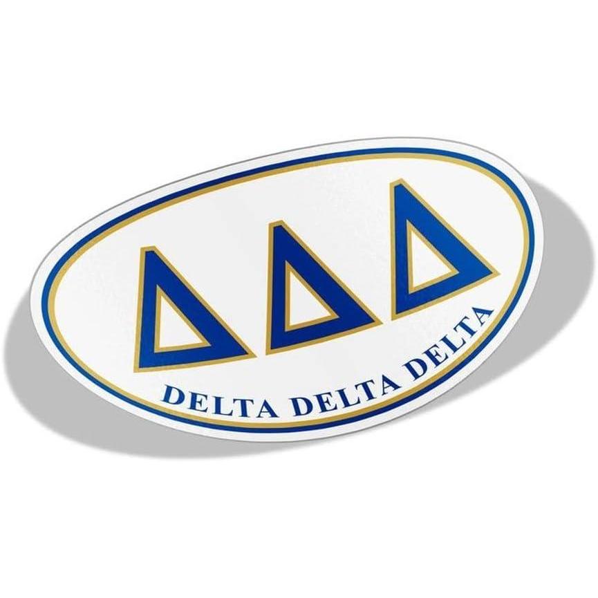 imageDelta Delta Delta Greek Letter Oval Decal