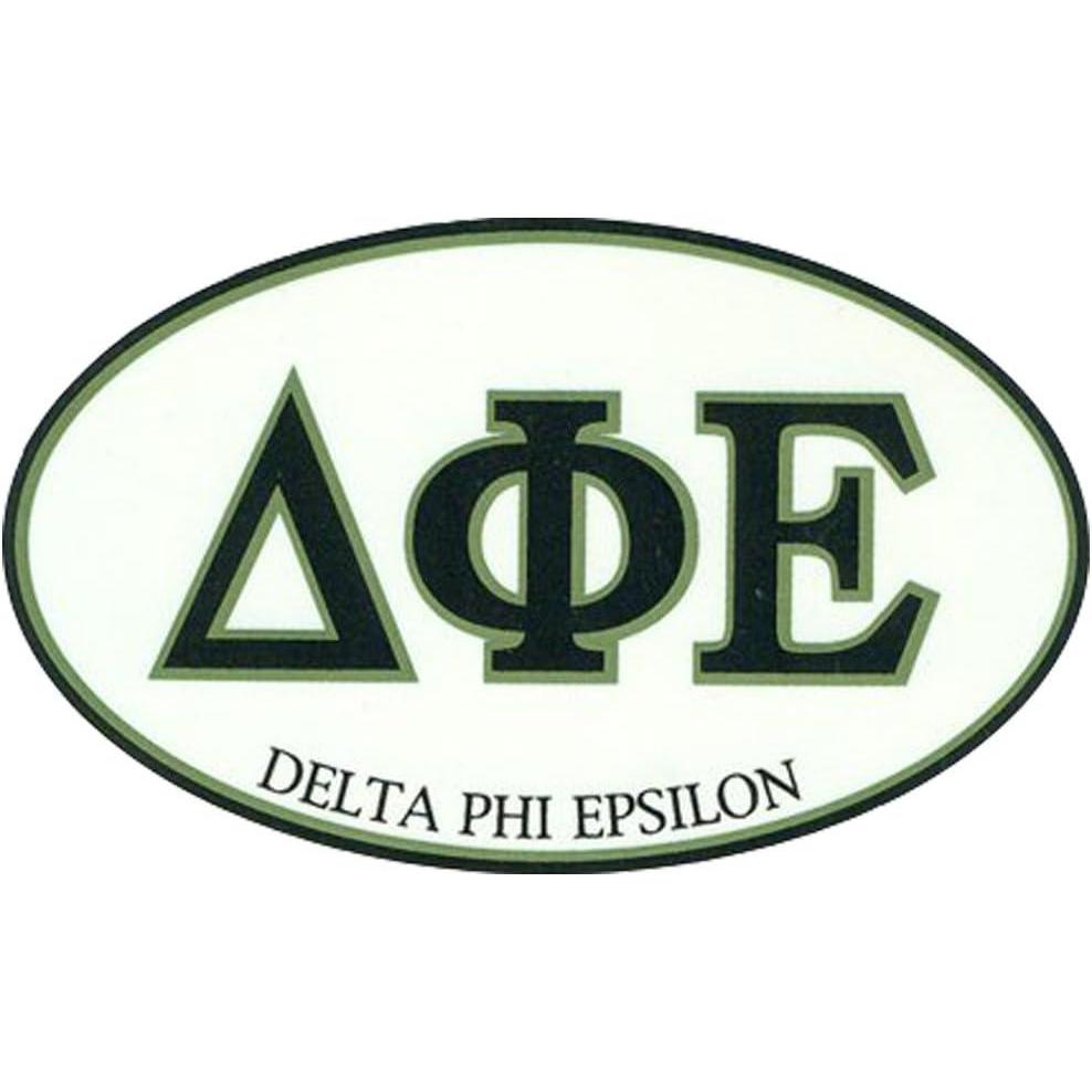 imageDelta Phi Epsilon DPHIE Euro Style Sticker