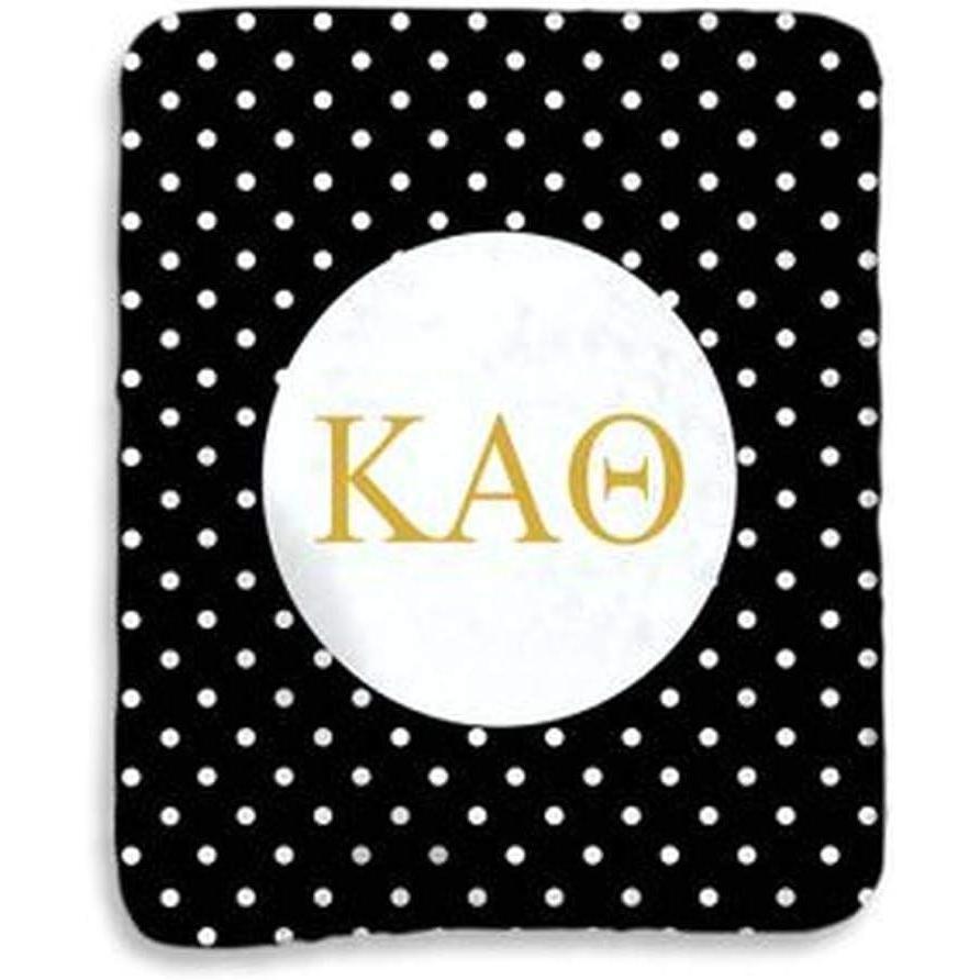 imageGreekgear Kappa Alpha Theta Polka Dots Sherpa Lap Blanket