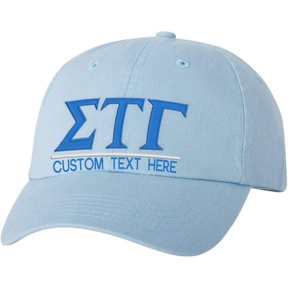imagePersonalized Sigma Tau Gamma Greek Line HatLight Blue