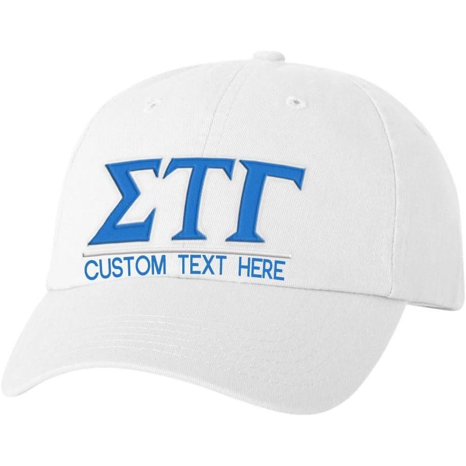 imagePersonalized Sigma Tau Gamma Greek Line HatWhite